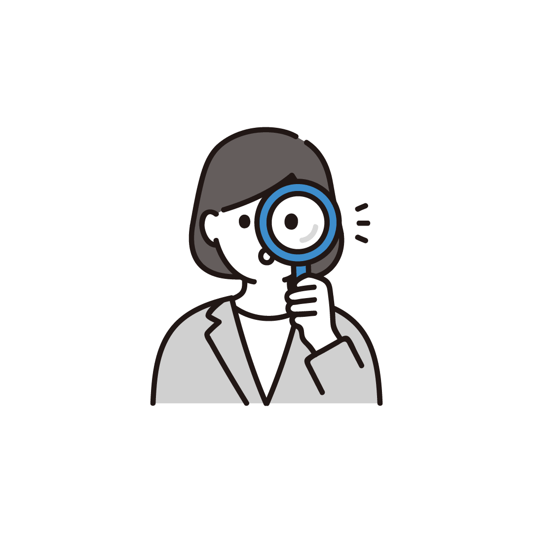 レーザー彫刻機を比較・調査するイラスト